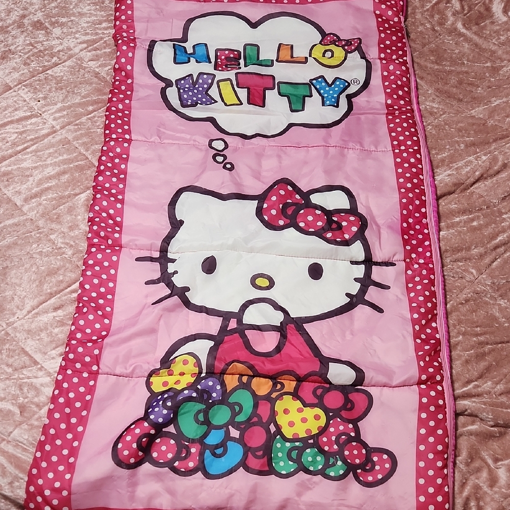 Hello Kitty Pink Polka Dot Kids Blanket